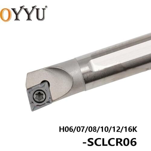 OYYU H06K H07K H08K H10K H12M H16Q SCLCR06 SCLCR High Speed Steel Seismic Turning Tool Shank Internal Lathe Cutter Holder CNC