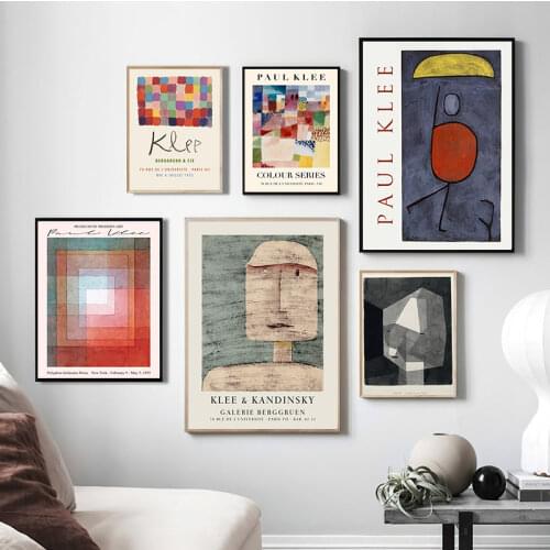 Paul Klee Classic Abstract Style Modern Decoration Watercolor Painting Exhibition Posters Canvas Prints Wall Art Pictures Decor