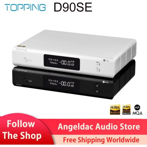 TOPPING D90SE ES9038Pro MQA DAC Bluetooth 5.0 DSD512 PCM768kHz Fully Balanced HiFi Decoder