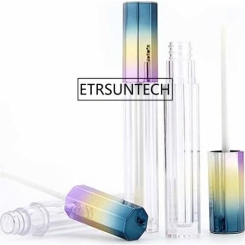 30pcs Empty Clear lip gloss tube 5ML Lip gloss container with gradient color cap F2478