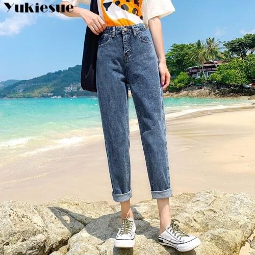 Boyfriend Ripped Jeans For Women Blue Loose Vintage Female Fashion Women High Waist New Style Mom Jeans Women Pants Casual Jeans