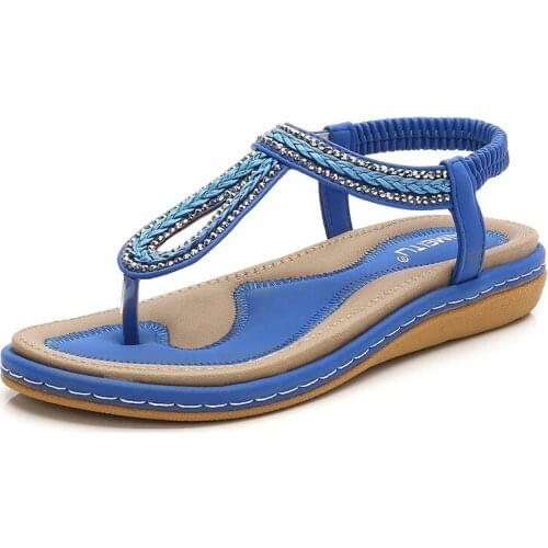 Lager Size Women Sandal Summer Explosion Diamond Woman Sandals Female Crystal Slippers Jelly Shoes Flat with Fashion Beach Shoes