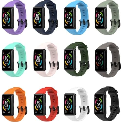 N0HC Replacement Sport Silicone Watch Band Wrist Strap Adjustable Watchbands for -Huawei Honor Band 6 Smart Watch