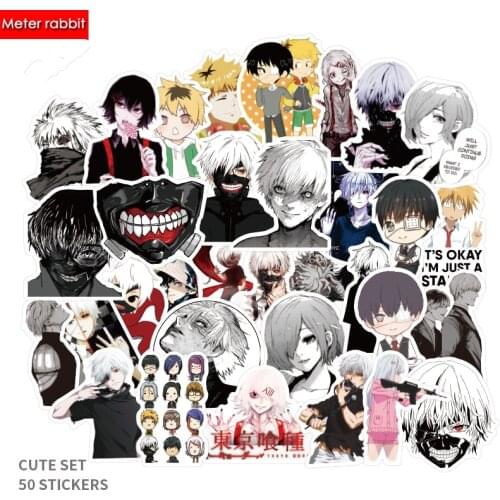 10/20/50pcs Anime Tokyo Ghoul stickers For Laptop Luggage guitar fridge Skateboard Bicycle graffiti waterproof sticker Decal