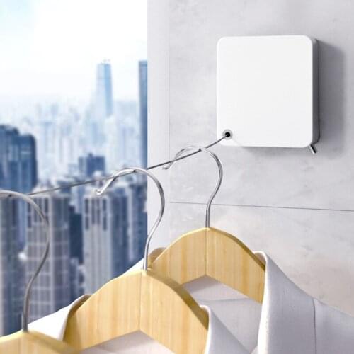 Telescopic Single Layer Elastic Clothesline Dryer Bathroom Accessories Drying Rack White Clothesline Rack