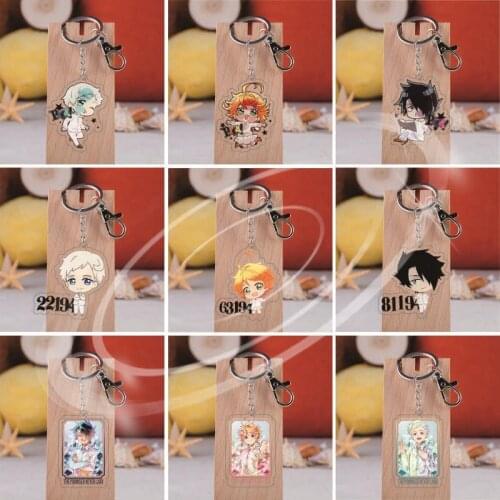 The Promised Neverland acrylic key chain pendant anime Keyrings Llavero Pendant