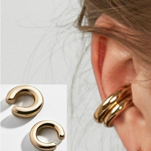 Unique Non-pierced Ear Bone Clip Earrings Letter C Cartilage Clip Without Piercing Jewelry Wholesale