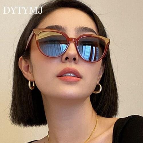 DYTYMJ Vintage Cat Eye Sunglasses Women Luxury Brand Glasses for Women/Men Retro Eyeglasses Women Round Oculos De Sol Feminino