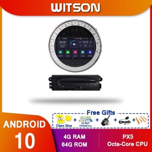 WITSON Android 10.0 Octa core(eight core) Car Dvd GPS Player For BMW MINI COOPER 2006-2013 4G RAM 64G ROM IPS TOUCH SCREEN