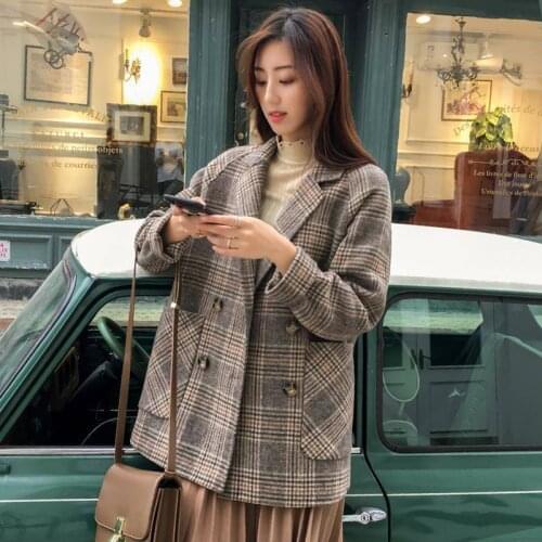 Spring/autumn women coats women jackets blend and wool clothing female coats mid-long loose outerwear korean style