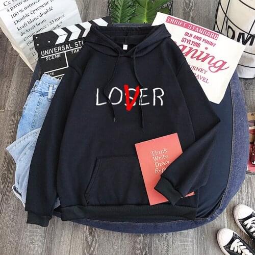 Women Harajuku Loser Lover It Inspired Hoodie Sweatshirt Casual Pullover Tracksuit Movie It Loser Club Hoodie