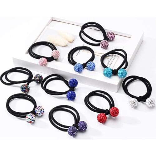 Women Girl Hair Accessories Rhinestone Headbands Ponytail Holder Girls gum for hair Scrunchies Elastic Hair Bands Rubber Rope