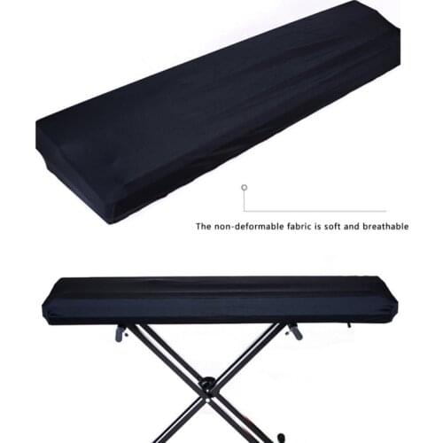 1Pcs Durable 61/88 Key Electronic Digital Piano Cover Dust Proof Flexible Foldable Keyboard Cover Black