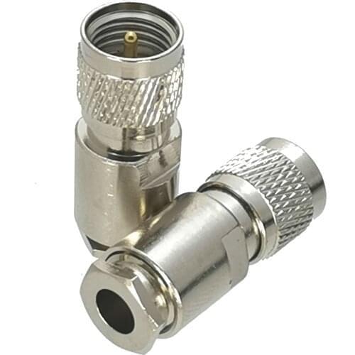10Pcs Connector Mini UHF MiniUHF Male plug Clamp RG58 RG142 LMR195 RG400 RF Adapter Coaxial High Quanlity