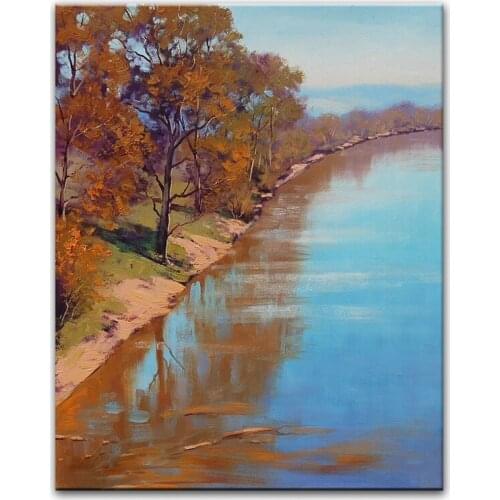 100% hand painted oil painting Home decoration high quality landscape painting pictures DM16071933