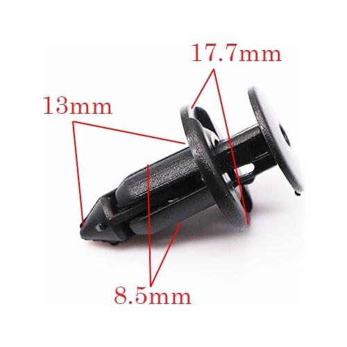 20Pcs Auto Fasteners Fender Clips Bumper Rivets Black Plastic Car Door Trim Retainer For Toyota Corolla Rav4 Avensis Auris