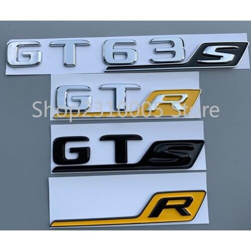 2017 Long R S Badge Emblem Letters Logo for Mercedes Benz AMG GT GT43 GT50 GT53 GT63 GTS GTR GT63S Car Styling Trunk Sticker