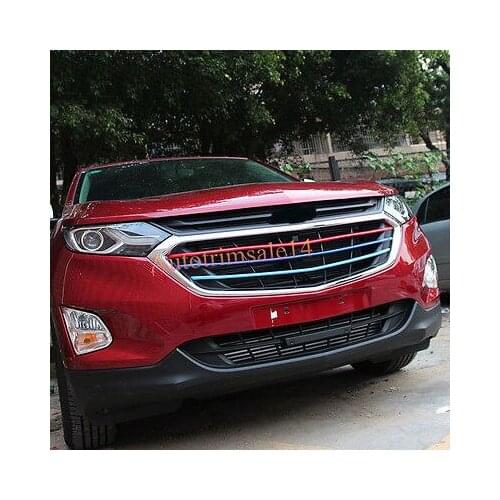 3 Colors 3*ABS Front Center Radiator Grille Mouldings For Chevrolet Equinox 2018