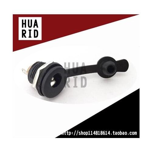 30pcs/Connectors DC Power supply socket 5.5-2.1MM Belt Nut Waterproof cap Mother seat DC-022