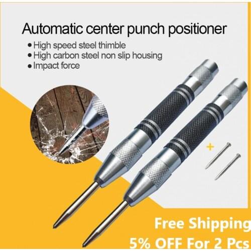 Automatic Center Pin Punch Hole Punch Machinists And Carpenters Tool Wood Press Dent Marker Woodwork Tool Drill Bit