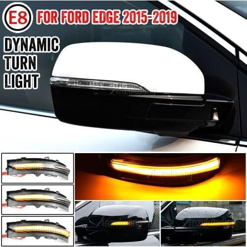 Car LED Dynamic Turn Signal Light For Ford Edge ST 2015-2018 2019 Side Rear View Mirror Indicator Blinker Lamp Accessories