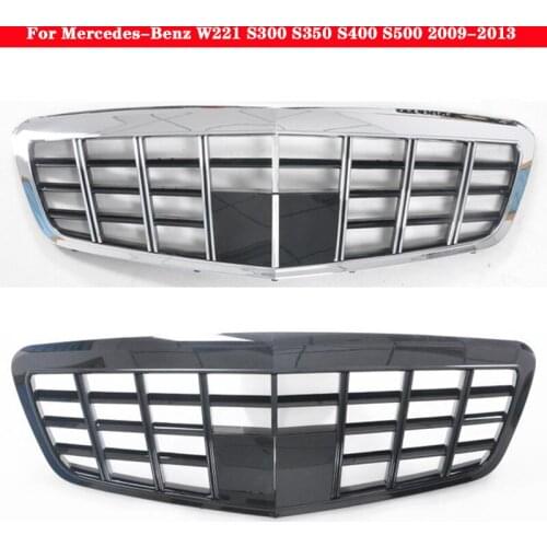 Car styling Middle grille for Mercedes-Benz S300 S350 S400 S500 W221 2009-2013 Maybach ABS plastic GT front grille vertical bar