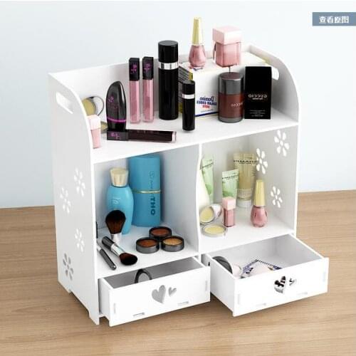 Large Size Dresser Desk Jewelry Storage Cabinet Finishing Collect Shelves Womens Products Cosmetic Sundries Storage Container