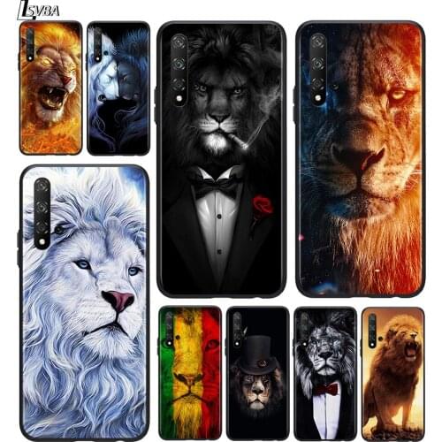 Majestic Animal Lion For Huawei Honor 10 20 30 10i 20i 30i 10X V20 V30 20S 30S 30i X10 Pro Plus Black Silicone Phone Case