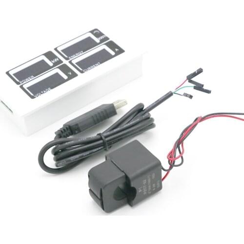 20pcs AC 110V 220V Digital 100A watt power meter volt amp Ammeter Voltmeter 80-260V with split-core CT & usb cable