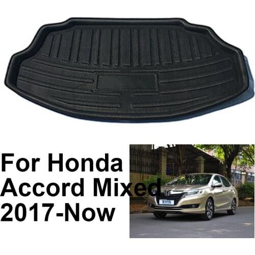 For Accord Mixed 2017-Now + Auto Car Rear Boot Cargo Liner Tray Trunk Luggage Floor Carpet Carpets Pad Mat