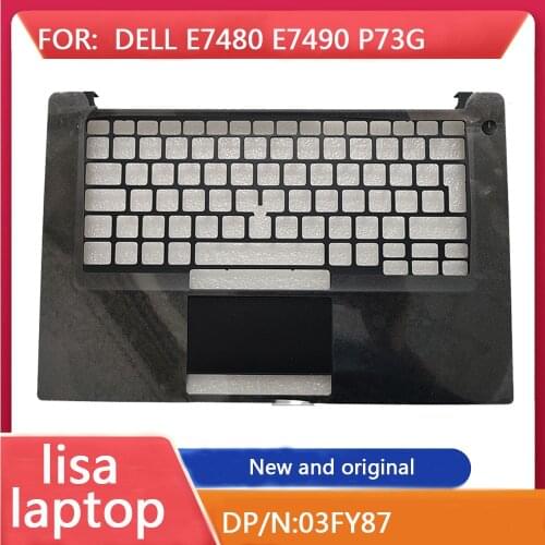 For Dell E7480 E7490 P73g Palm Rest Upper Cover C-Case With Finger Rod Without SC Slot 03FY87 Brand New