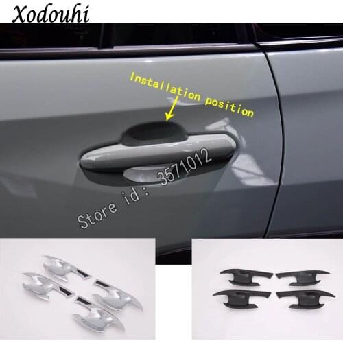 For Toyota RAV4 2019 2020 car sticker styling body cover trim external door bowl frame lamp molding parts 4pcs/set