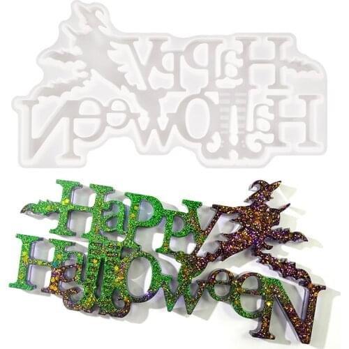 DM180 DIY Halloween Letter Silcone Mold For Resin Craft Home Decoration Silicon Mould