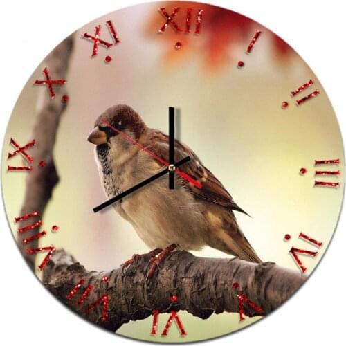 China Creative Wall Clock Silent Simple Living Room Bird Wall Clock Antique Watch Room Reloj De Cocina Home Decorations OO50WC