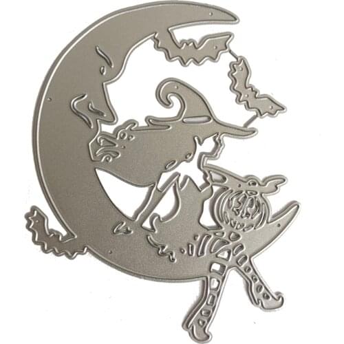 Halloween Moon Metal Cutting Dies Stencil DIY Scrapbooking Album Paper Card Template Mold Embossing Decoration