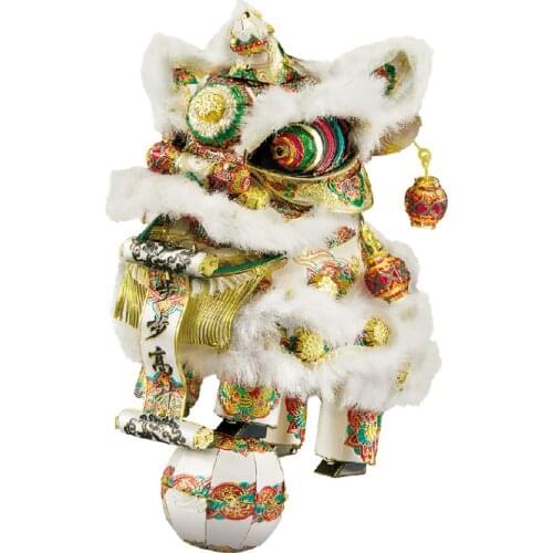 Piececool 3D Metal Puzzle 6 pcs MINI LION DANCE model KITS Gift jigsaw Toys For Children