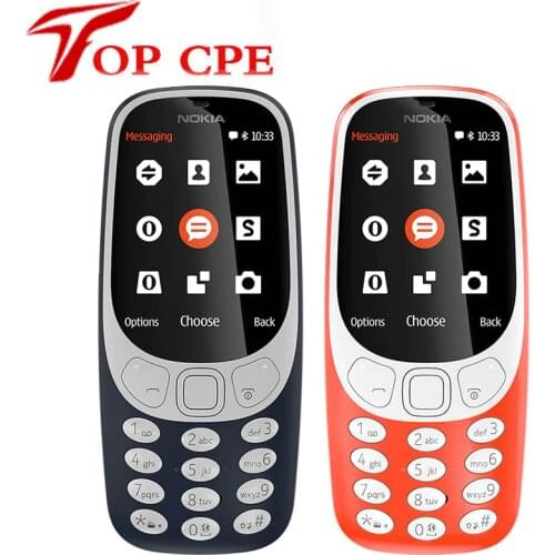 Nokia 3310 (2017) Dual /Single Sim 2.4" 2G GSM Unlocked Mobile Phone 3310 2017 Arrival Refurbished Original Colorful Cellphone