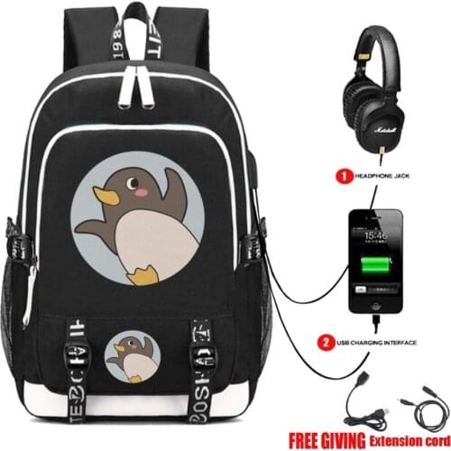 Anime A Place Further Than the Universe backpack USB charging Headphone jack Men women travel backpack School book Bags 6 style