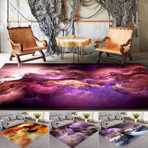 Nordic Rugs Soft Flannel 3D Printing Home Decor Large Carpets For Living Room Bedroom Rugs Mat Parlor Area Space Pattern Galaxy