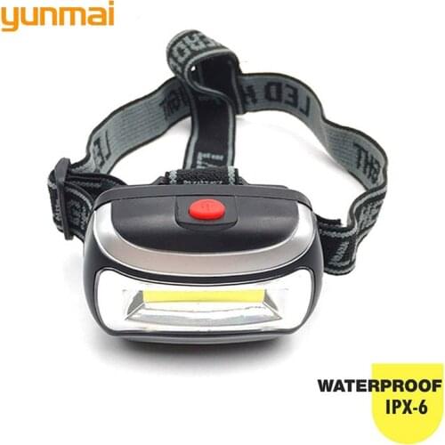 New Hot Mini Plastic 600Lm LED Headlight Headlamp use 3xAAA Battery Head Light Lamp Flashlight Torch For Camping Hiking Fishing