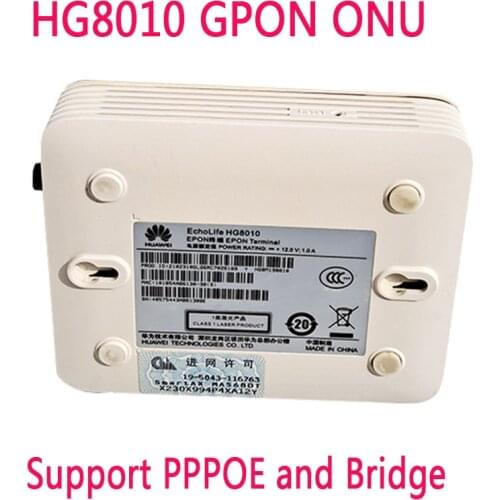 HG8010 ONU OLT GPON EPON FE Optical Network Terminal no Power Adapter PPPOE DHCP Second-hand products 10PCS