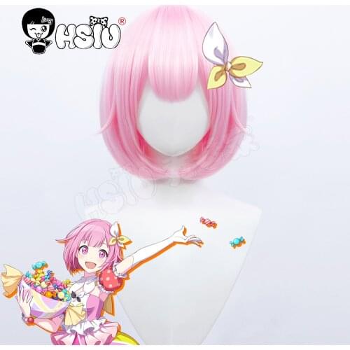 Ootori Emu Cosplay Wig Project Sekai Colorful Stage Cosplay Hsiu Pink Short Hair+free Brand Wig Cap