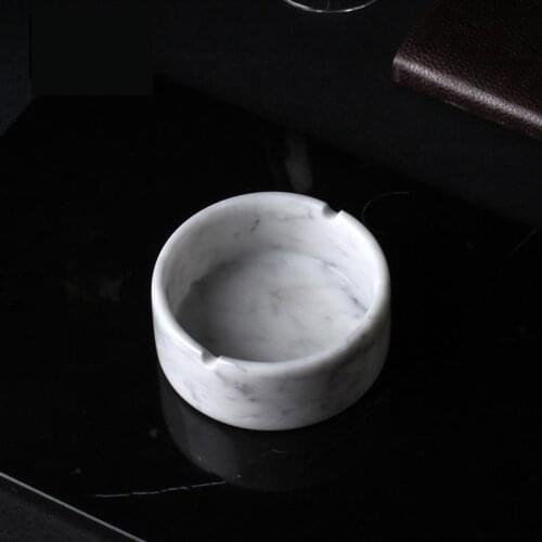 Natural Stone Marble Ashtray Handcraft Home Decor Cenicero For Cigarette Butts
