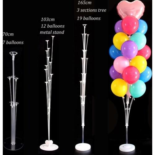 70-160cm 7/11/19 Tube Balloon Stand Balloon Holder Column Confetti Balloons Baby Shower Birthday Party Wedding XMAS Decoration