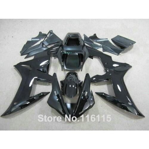 Full injection molding NEW ABS fairings set for YAMAHA YZF R1 2002 2003 all glossy black high grade Fairing kit 02 03 QH94