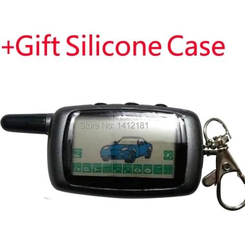 A9 LCD Remote Control Keychain + Gift Case for Russian Two Way Car Alarm Starline A9 Key A8 A6 KGB FX-5 FX-3 FX5 jaguar ez-Beta