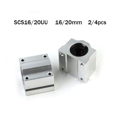 Sc16uu Sc20uu 2/4pcs Linear motion ball bearings cnc parts slide block bushing for 16/20mm linear shaft guide rail CNC parts