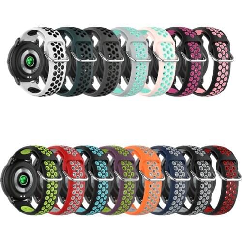 20mm 22mm Silicone watch strap For Samsung Gear S3/Active2/Huawei GT2 /Amazfit Bip/GTR/Fossil Q/POLAR ignite/Withings wristband