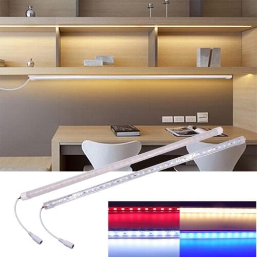 SMD 5054 Led Hard Bar Strip Light 50cm Led Bar Light Strip White/Ice Blue/ Red/ Green/Pink Aluminium Rigid Strip 5pcs