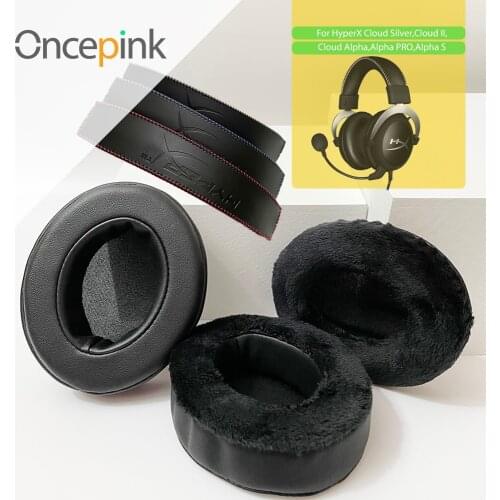 Oncepink Replacement EarPads Headband For HyperX Cloud Silver,Cloud II,Cloud Alpha,Alpha PRO,Alpha S Headphone Ear Cushion